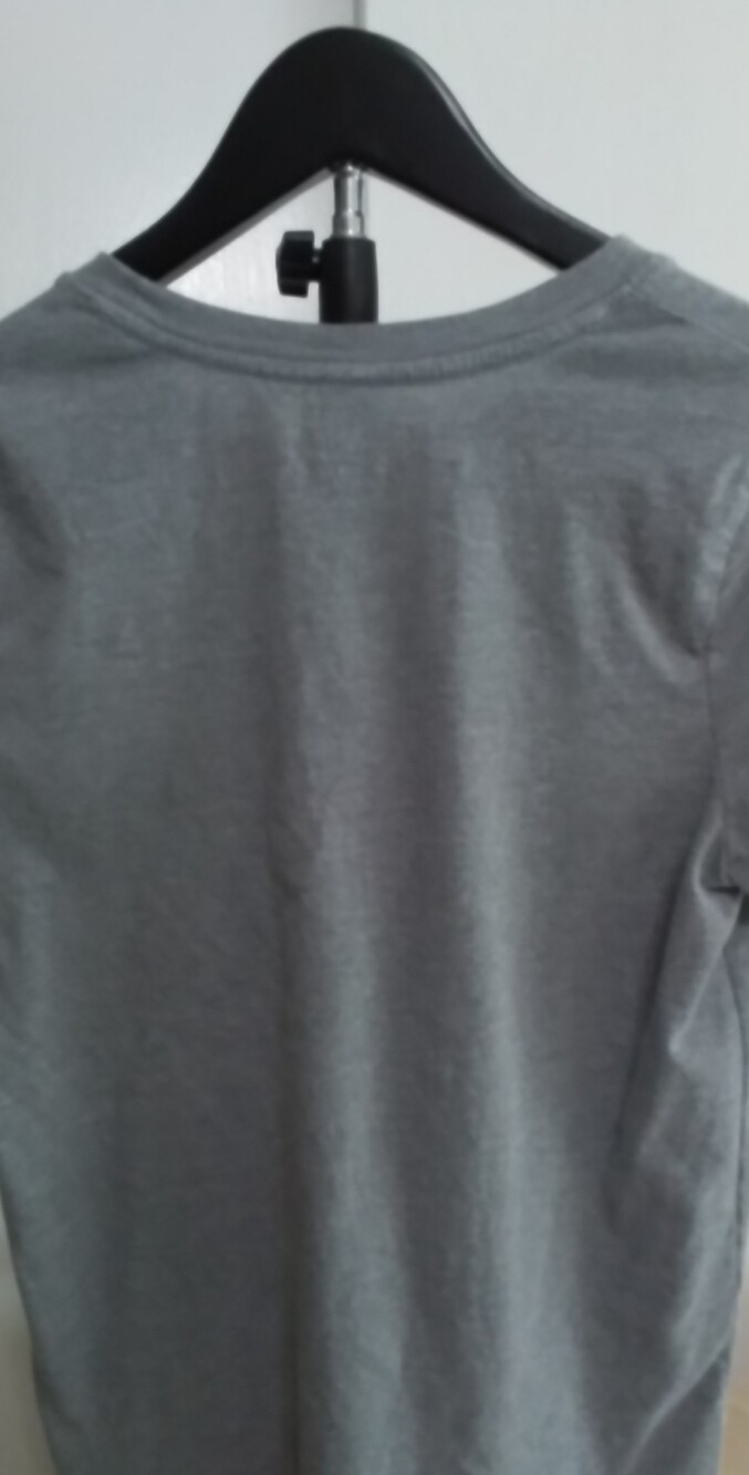Time and Tru Gray Crew Neck Tee with Subtle Duck Graphic